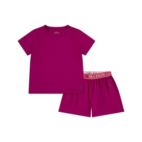 Bear Polo Player Logo Two-Piece Sleep Set