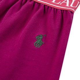 Bear Polo Player Logo Two-Piece Sleep Set