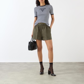 Logo Striped Silk Sweater