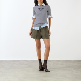 Logo Striped Silk Sweater