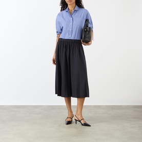 Logo Pleated Skirt