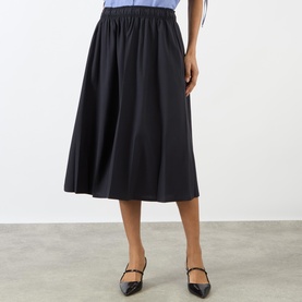 Logo Pleated Skirt