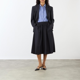 Logo Pleated Skirt