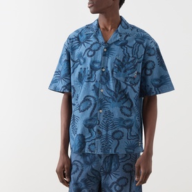 Printed Chambray Shirt