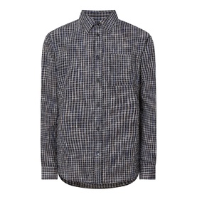 Seersucker Check Relaxed Casual Shirt