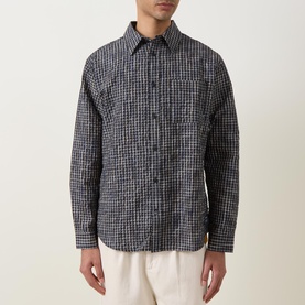 Seersucker Check Relaxed Casual Shirt