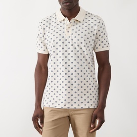 Microprint Polo Shirt