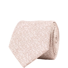 Ginesio Bamboo Leaves Silk Tie