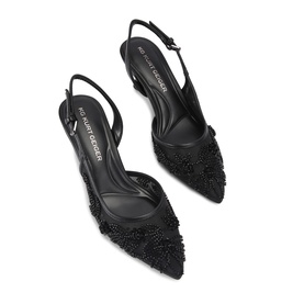 Aria Low Beaded Heels