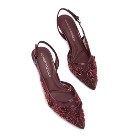 Aria Low Beaded Heels