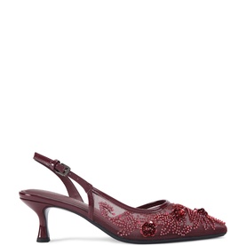 Aria Low Beaded Heels