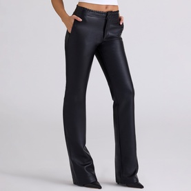 Adara Faux Leather Flared Trousers