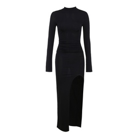 Anais Thigh Split Gathered Dress