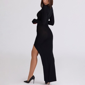 Anais Thigh Split Gathered Dress