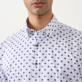 Geometric Single-Cuff Shirt