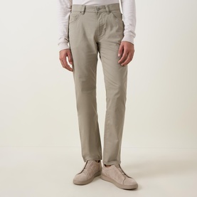Broken Twill Straight Leg Trousers