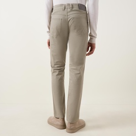 Broken Twill Straight Leg Trousers