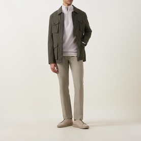 Broken Twill Straight Leg Trousers
