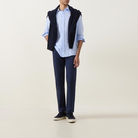 Broken Twill Straight Leg Trousers