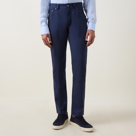 Broken Twill Straight Leg Trousers