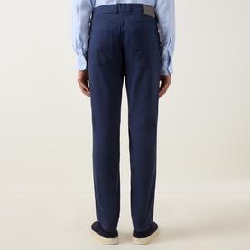 Broken Twill Straight Leg Trousers