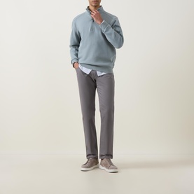 Broken Twill Straight Leg Trousers