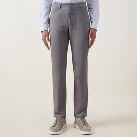 Broken Twill Straight Leg Trousers