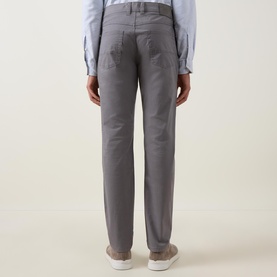 Broken Twill Straight Leg Trousers