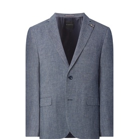 Textured Single Breasted Blazer