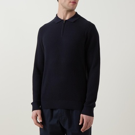 Structure Knit Polo Shirt
