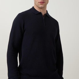 Structure Knit Polo Shirt