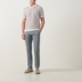 Structure Striped Polo Shirt