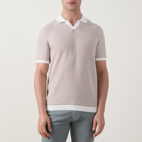 Structure Striped Polo Shirt