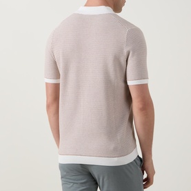 Structure Striped Polo Shirt