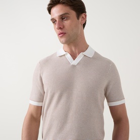 Structure Striped Polo Shirt