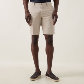 Twill Slim-Leg Shorts
