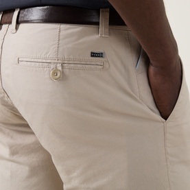 Twill Slim-Leg Shorts