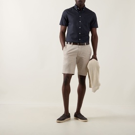 Twill Slim-Leg Shorts