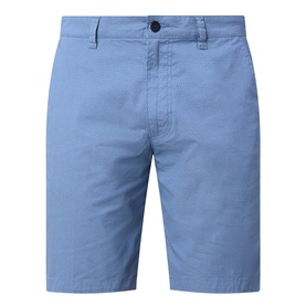 Bugatti Summer Bermuda Shorts in light blue with textured finish, belt loops, side pockets, and button-fly fastening