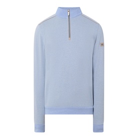 Pin-Dot Half-Zip Sweater