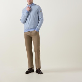 Pin-Dot Half-Zip Sweater