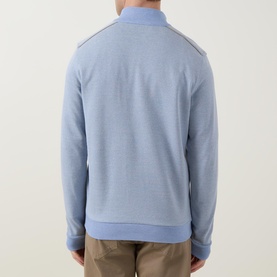 Pin-Dot Half-Zip Sweater