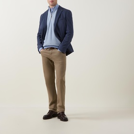 Pin-Dot Half-Zip Sweater