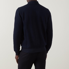 Ribbed Structure Bomber Jacket
