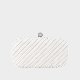 Cecilia Faux Pearl Hard Clutch