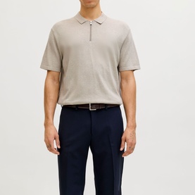 Emil Zip Knitted Polo Sweater