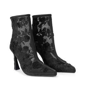Transform Floral Mesh Heeled Ankle Boots
