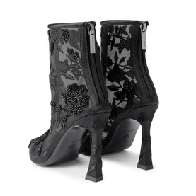 Transform Floral Mesh Heeled Ankle Boots
