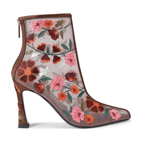 Transform Floral Mesh Heeled Ankle Boots