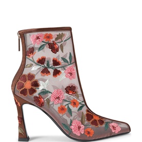 Transform Floral Mesh Heeled Ankle Boots